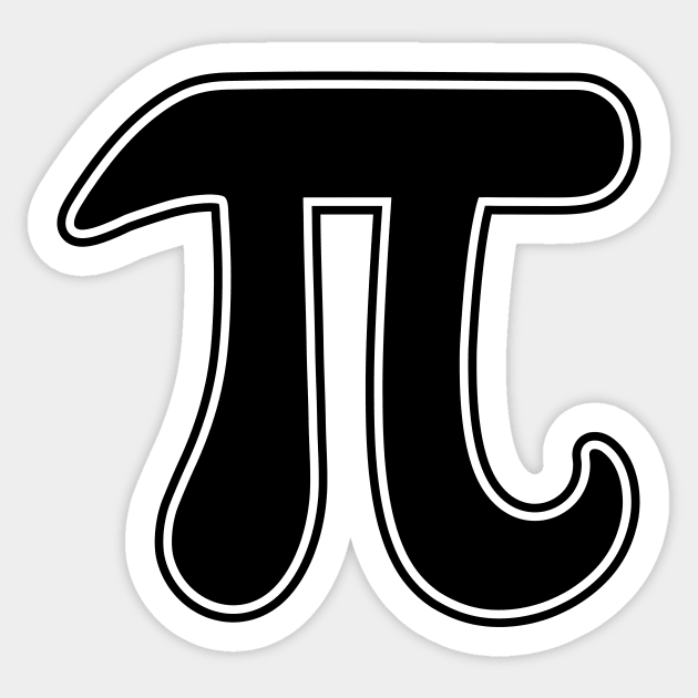 Black and white pi sign Sticker by My Happy-Design